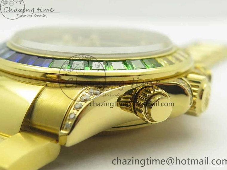 Edition Crystal Best BLF Bracelet on Black Dial YG YG Rainbow Daytona A4130 116589RBOW 0316